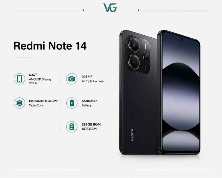گوشی موبايل شیائومی مدل Redmi Note 14 4G ظرفیت 256 گیگابایت رم 8 گیگابایت - ولترا گجت