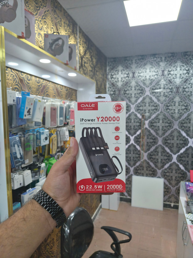 پاوربانک ۲۰۰۰۰ میلیآمپر OALE مدل iPower Y20000 با شارژ سریع ۲۲.۵ وات