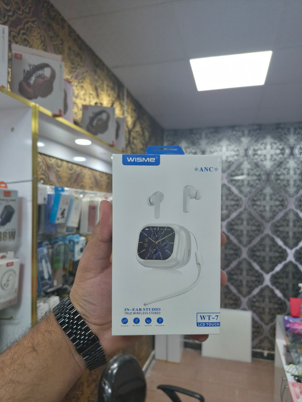 ایرپاد بیسیم استودیویی داخل گوشی WISME با حذف نویز فعال، نمایشگر لمسی LCD و بلوتوث ۵.۳