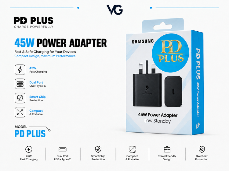 آداپتور اورجینال سامسونگ ۴۵ وات USB Type-C